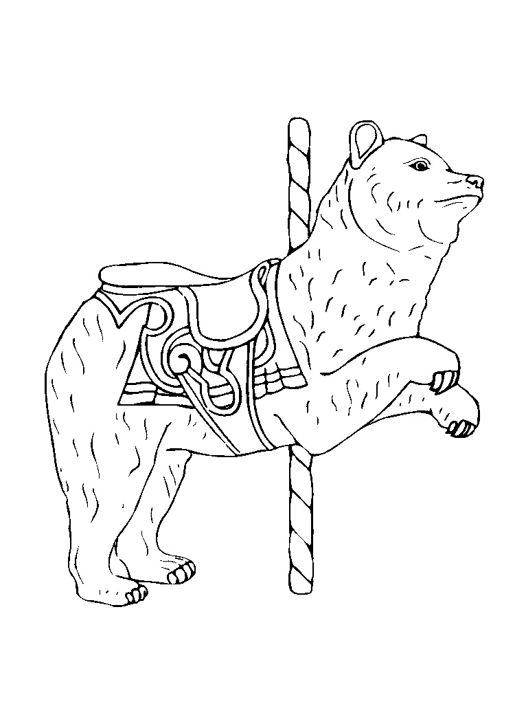 carousel horse coloring pages - photo #30