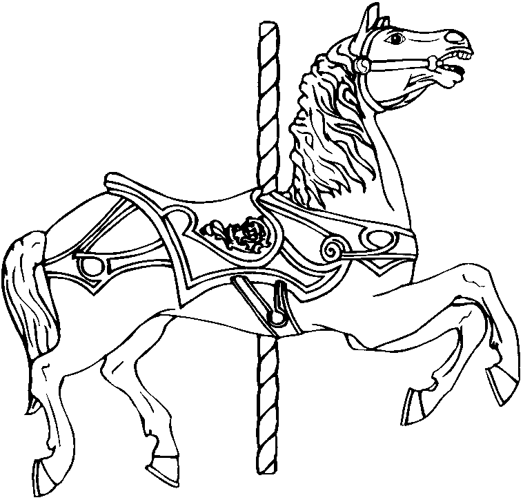 carousel horse coloring pages - photo #8