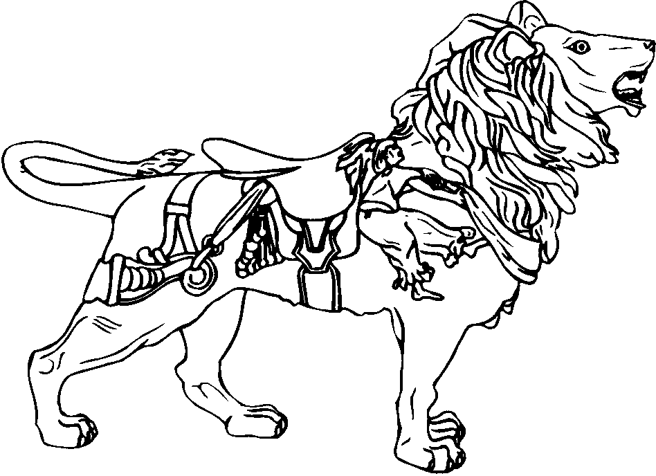 carousel horse coloring pages - photo #28