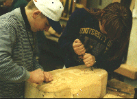 Two Students Carving