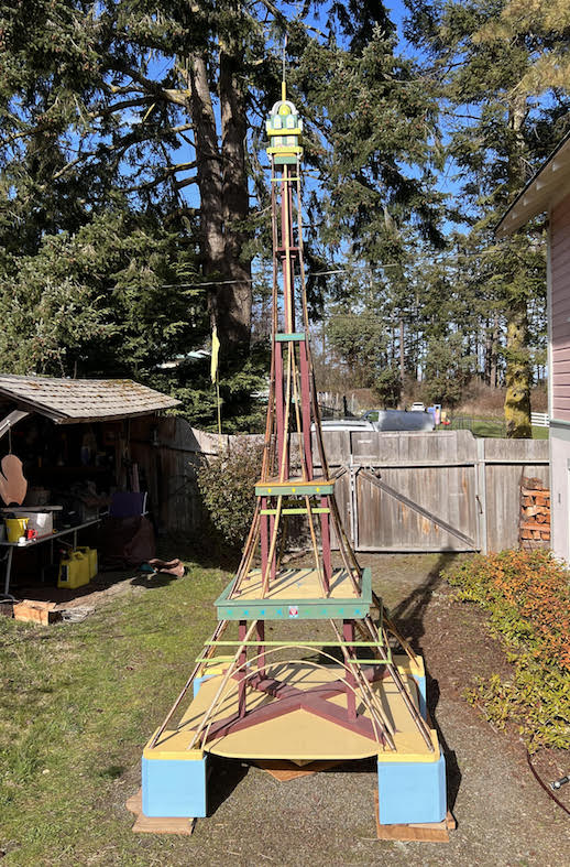 black bamboo center pole