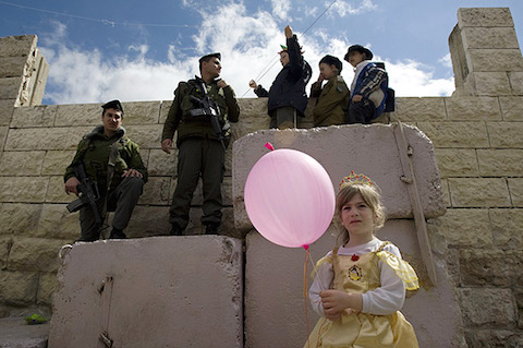 girl with pink balloon